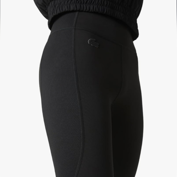 LACOSTE | Women's Authentic Black Active High-Waisted Tight Fit Leggings NWOT - Picture 5 of 13